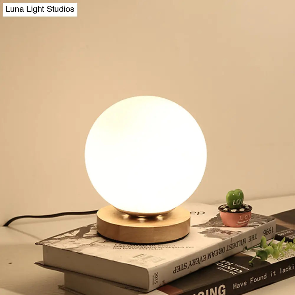 Tafellamp met Glazen Kap Wit Modern Design Leeslamp Bureau Verlichting E26 E27 Fitting Sfeerlamp Tafel