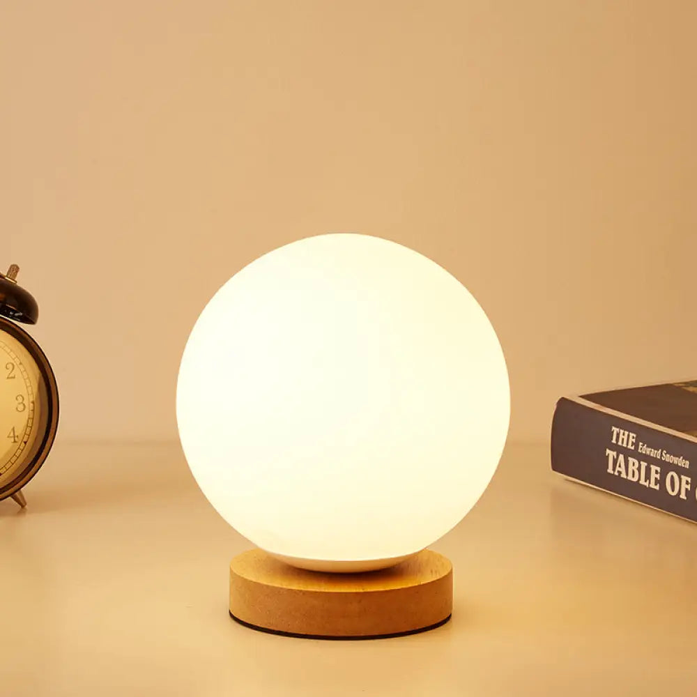 Tafellamp met Glazen Kap Wit Modern Design Leeslamp Bureau Verlichting E26 E27 Fitting Sfeerlamp Tafel