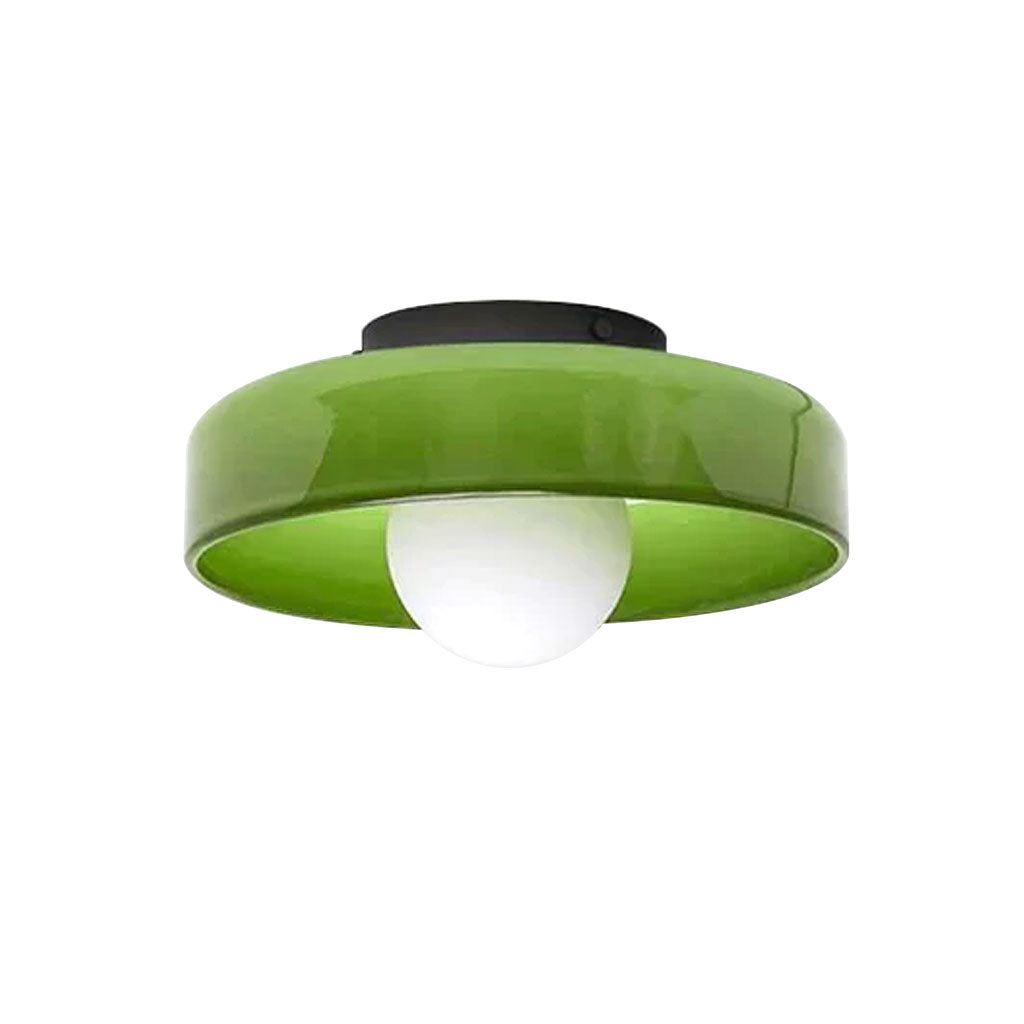 Wandlamp Glas Schijf Mat Wit Groen Geel ∅25 en ∅35 cm G9 Metalen Basis Slaapkamer Hal