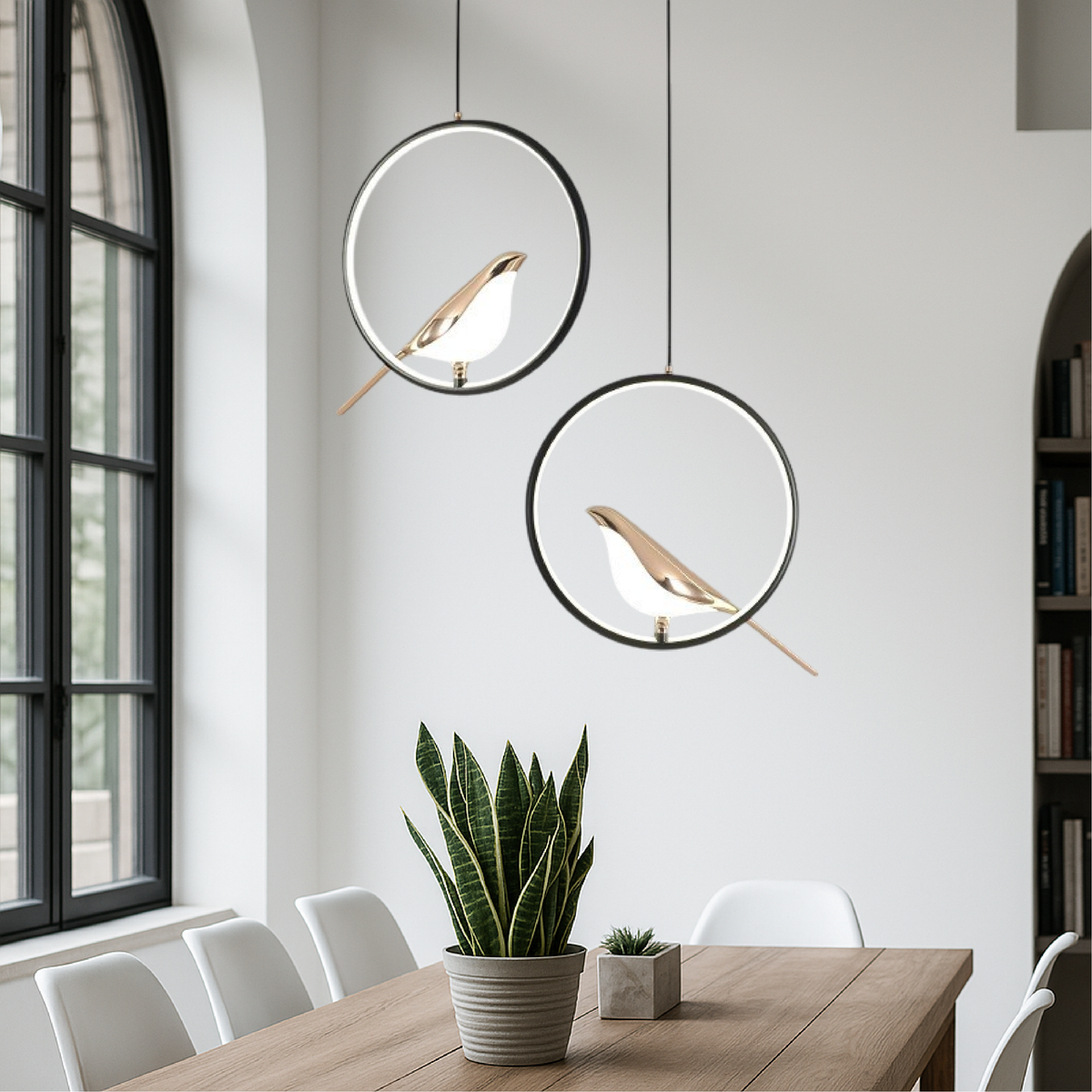 Hanglamp Vogels op Tak Metaal LED Warm Wit 3000K Zwart Goud Eettafel Woonkamer Sfeerlicht Design Interieur