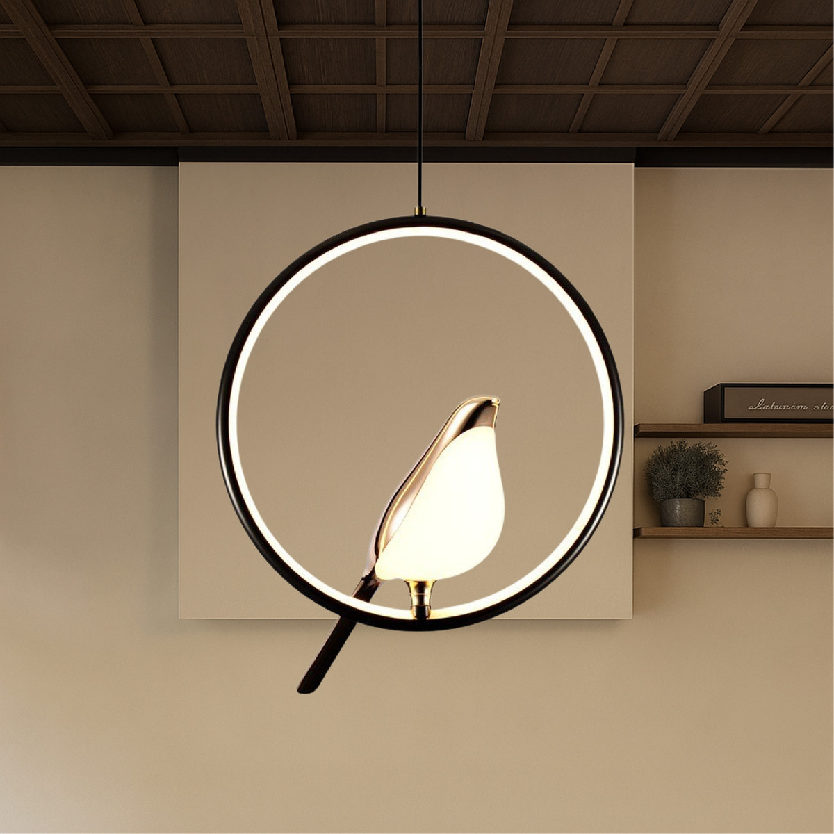 Hanglamp Vogels op Tak Metaal LED Warm Wit 3000K Zwart Goud Eettafel Woonkamer Sfeerlicht Design Interieur