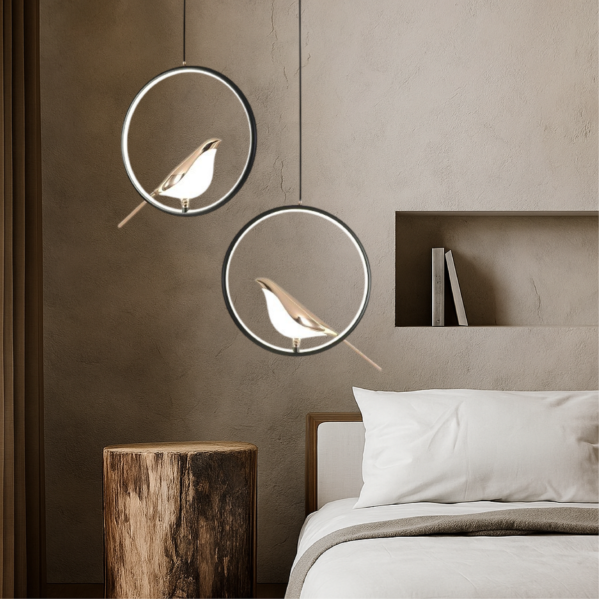 Hanglamp Vogels op Tak Metaal LED Warm Wit 3000K Zwart Goud Eettafel Woonkamer Sfeerlicht Design Interieur