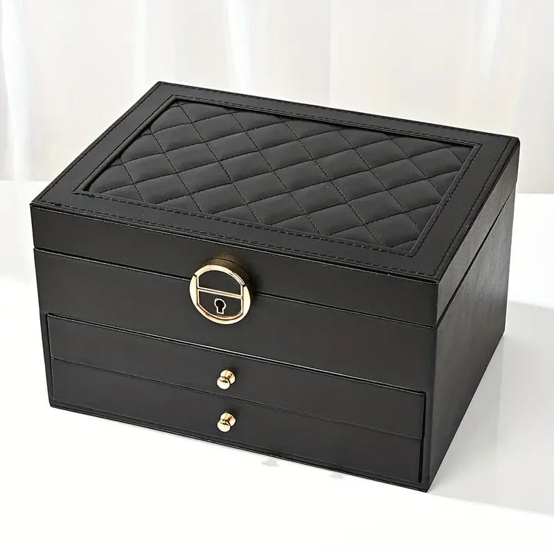 Luxe Sieradendoos met Meerdere Lagen - Elegante Opbergbox voor Sieraden