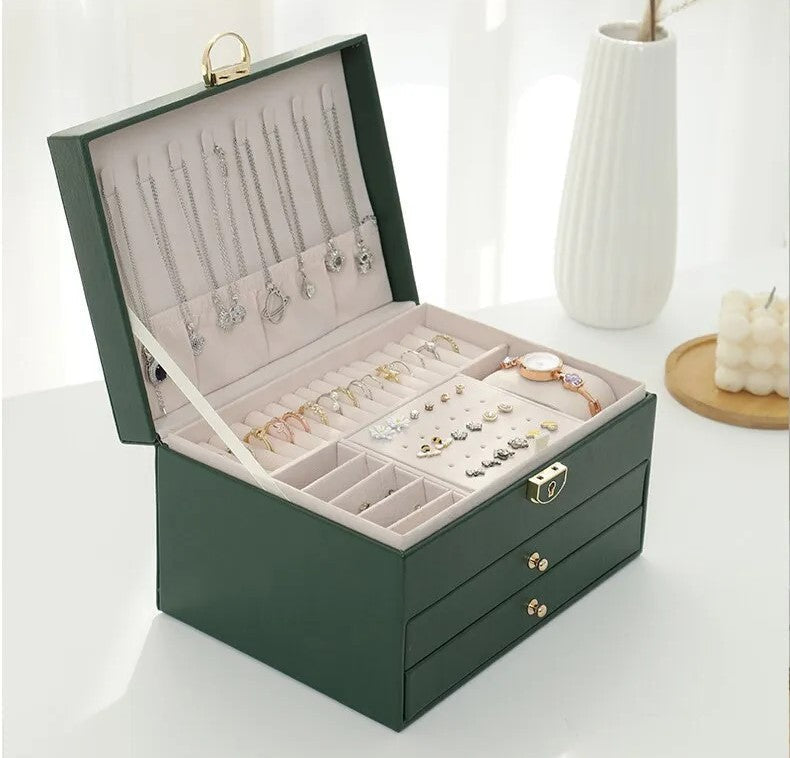 Luxe Sieradendoos met Meerdere Lagen - Elegante Opbergbox voor Sieraden
