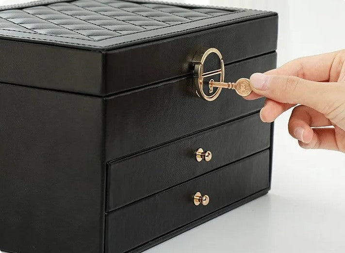 Luxe Sieradendoos met Meerdere Lagen - Elegante Opbergbox voor Sieraden