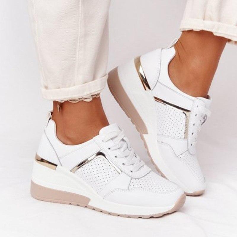 Dames Sneakers Ademend met Verstevigde Hiel & Antislip Zool Casual Sportschoenen Wandelschoen Vrije Tijd