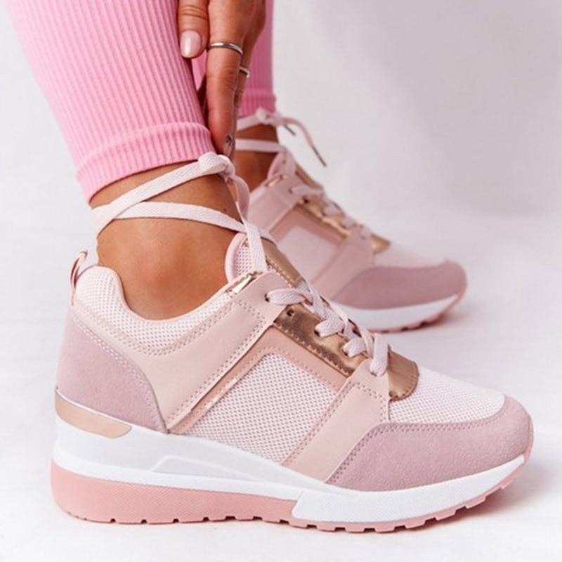 Dames Sneakers Ademend met Verstevigde Hiel & Antislip Zool Casual Sportschoenen Wandelschoen Vrije Tijd