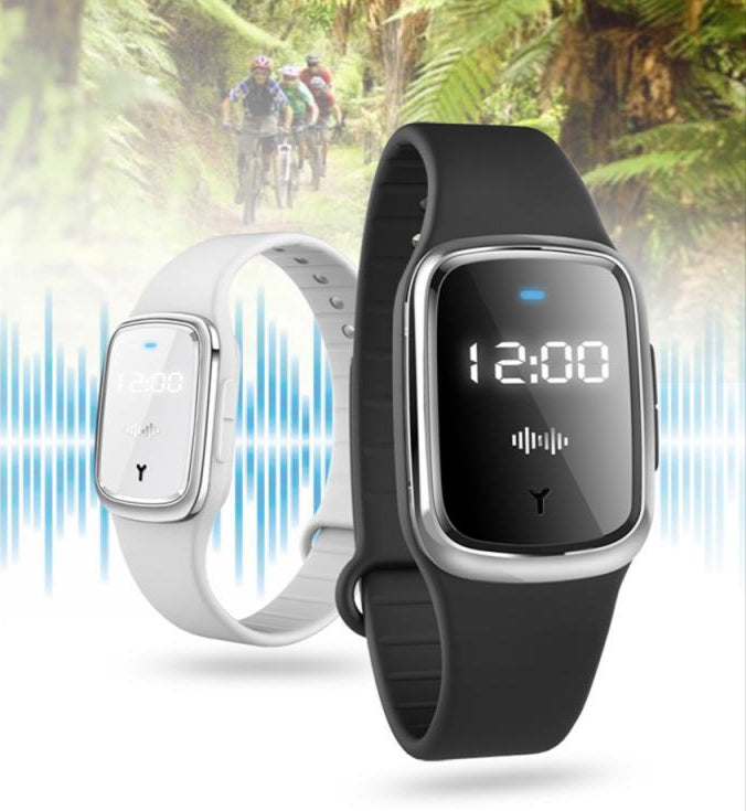 Ultrasonische Muggenarmband met 3 Frequentiemodi USB-Oplaadsysteem Insectenbescherming Camping Outdoor