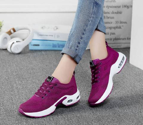 Dames Sneakers met Voetgewelfondersteuning Ademend Mesh Sportschoenen voor Dagelijks Comfort Beweging Wandelen