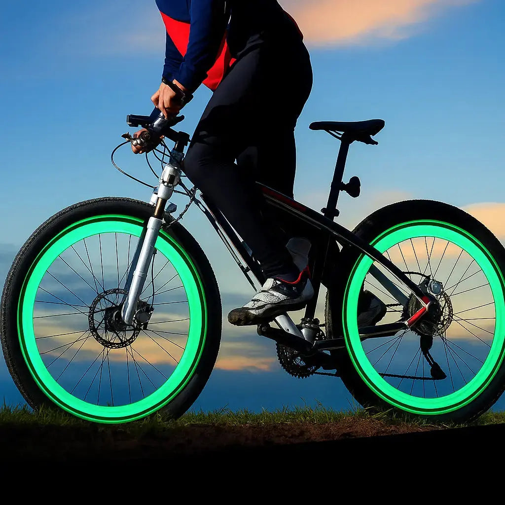 LED Ventieldopjes Fiets Bewegingssensor Blauw Rood Groen Geel Veiligheid Verlichting Nacht Fietsen Wielverlichting