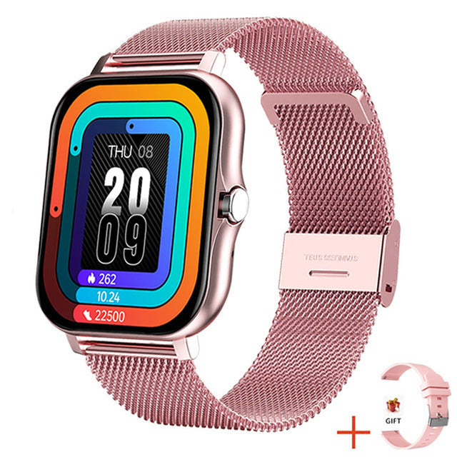 Dames Smartwatch Metalen Band Hartslagmeter Stappenteller Slaapanalyse Bloeddrukmeting Fitness Tracker