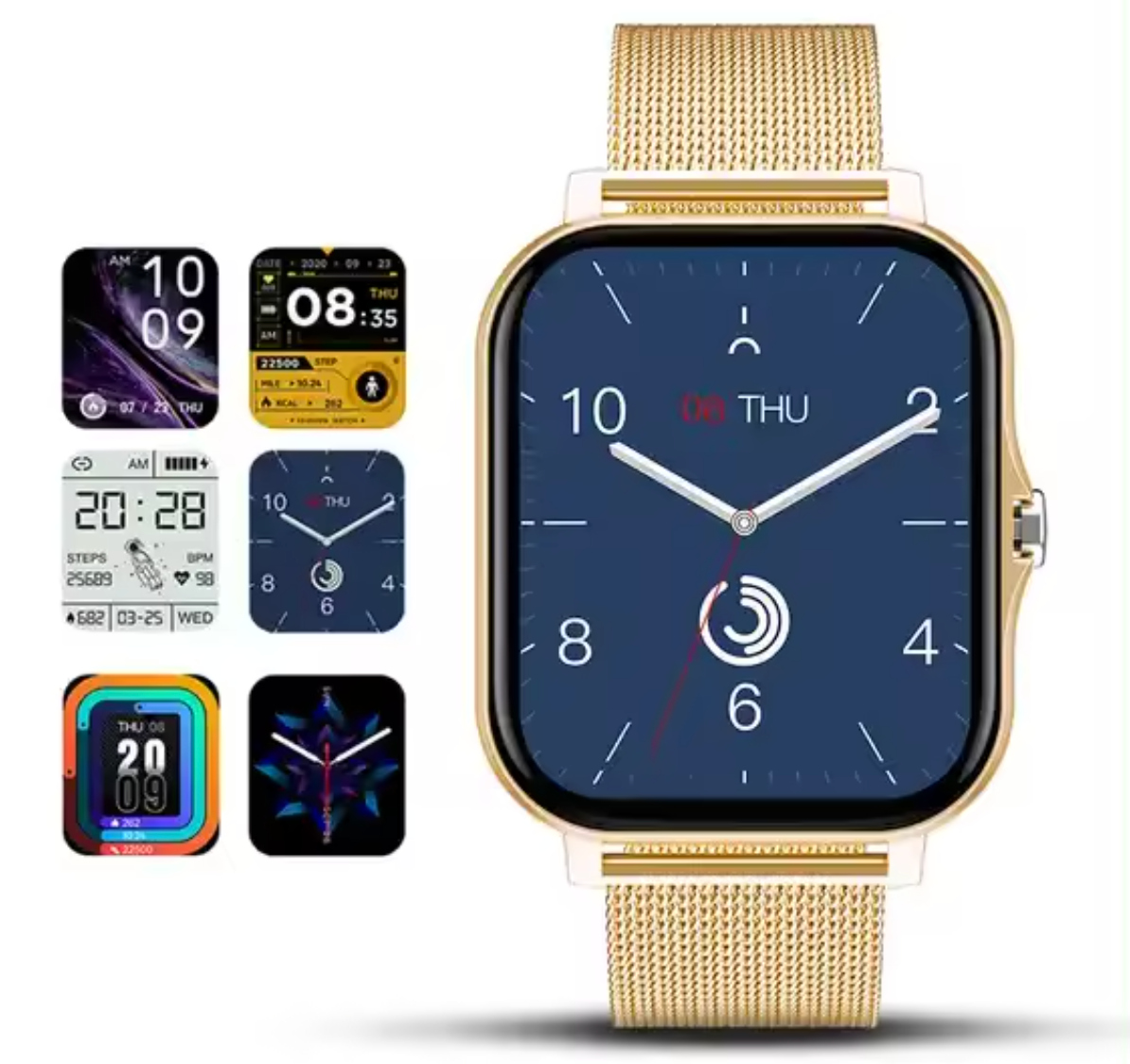 Dames Smartwatch Metalen Band Hartslagmeter Stappenteller Slaapanalyse Bloeddrukmeting Fitness Tracker