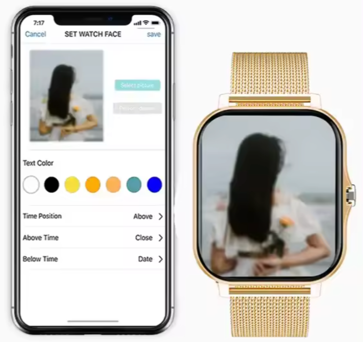 Dames Smartwatch Metalen Band Hartslagmeter Stappenteller Slaapanalyse Bloeddrukmeting Fitness Tracker