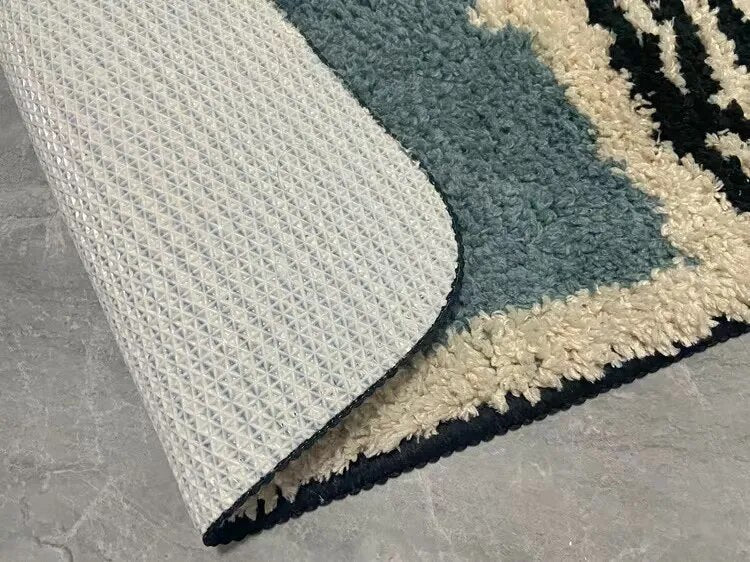 Badmat met Abstract Patroon 40x60 50x80 Antislip Polyester Machinewasbaar Badkamermat Rood Geel Blauw Zwart