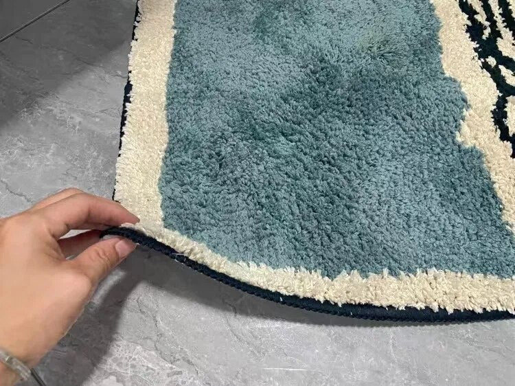 Badmat met Abstract Patroon 40x60 50x80 Antislip Polyester Machinewasbaar Badkamermat Rood Geel Blauw Zwart