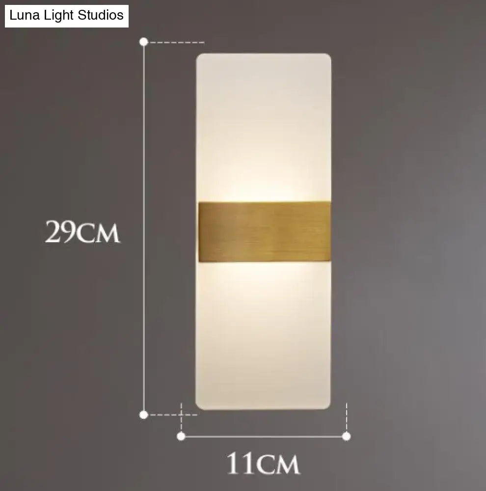 Koperen Wandlamp LED E27 29cm Woonkamer Slaapkamer Studeerkamer Kantoor Moderne Interieurverlichting