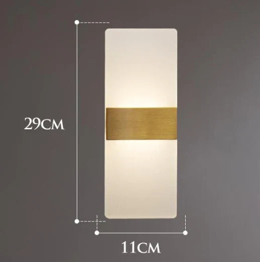 Koperen Wandlamp LED E27 29cm Woonkamer Slaapkamer Studeerkamer Kantoor Moderne Interieurverlichting