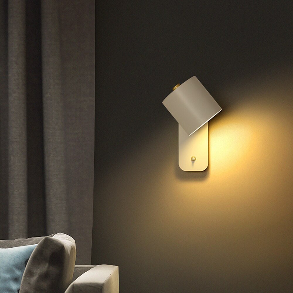 Wandlamp Hout Metaal Verstelbare Kap Schakelaar E27 Fitting Nordic Design Slaapkamer Hal Leesverlichting