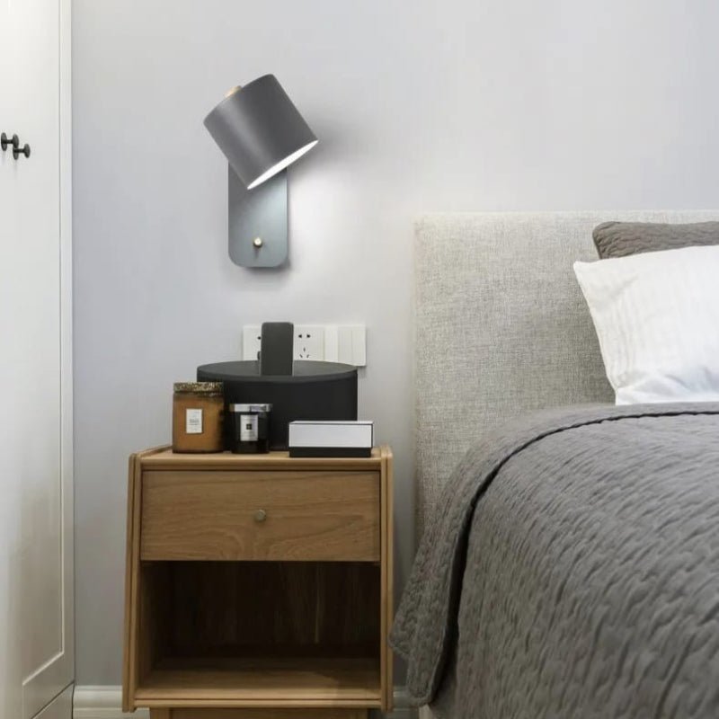 Wandlamp Hout Metaal Verstelbare Kap Schakelaar E27 Fitting Nordic Design Slaapkamer Hal Leesverlichting