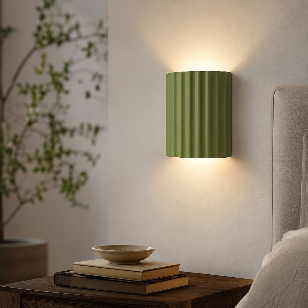 Wandlamp Geribbeld Hars G9 Pastellicht Omhoog Omlaag Verlichting Gangen Slaapkamer Trappenhuis Kinderkamer