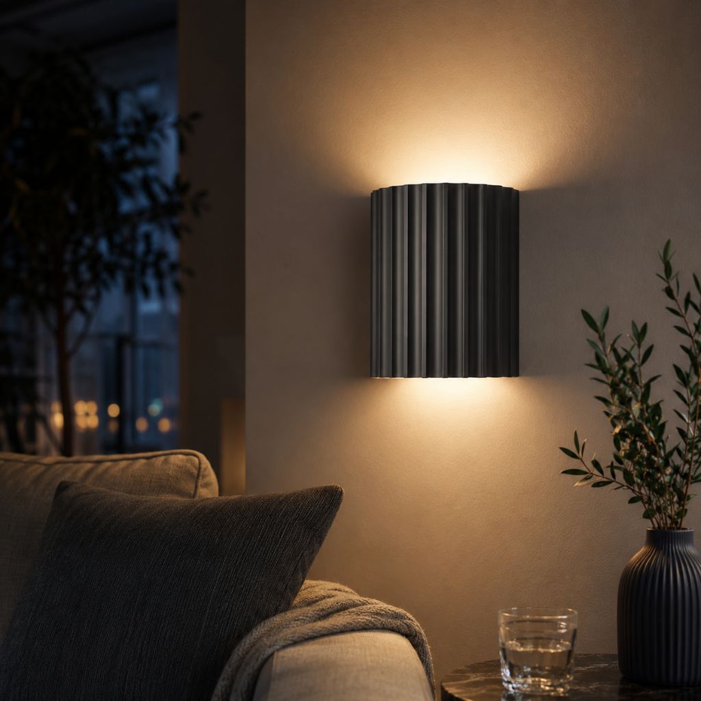 Wandlamp Geribbeld Hars G9 Pastellicht Omhoog Omlaag Verlichting Gangen Slaapkamer Trappenhuis Kinderkamer