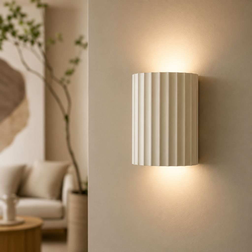 Wandlamp Geribbeld Hars G9 Pastellicht Omhoog Omlaag Verlichting Gangen Slaapkamer Trappenhuis Kinderkamer