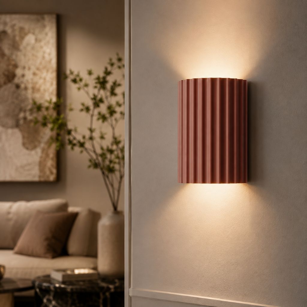 Wandlamp Geribbeld Hars G9 Pastellicht Omhoog Omlaag Verlichting Gangen Slaapkamer Trappenhuis Kinderkamer