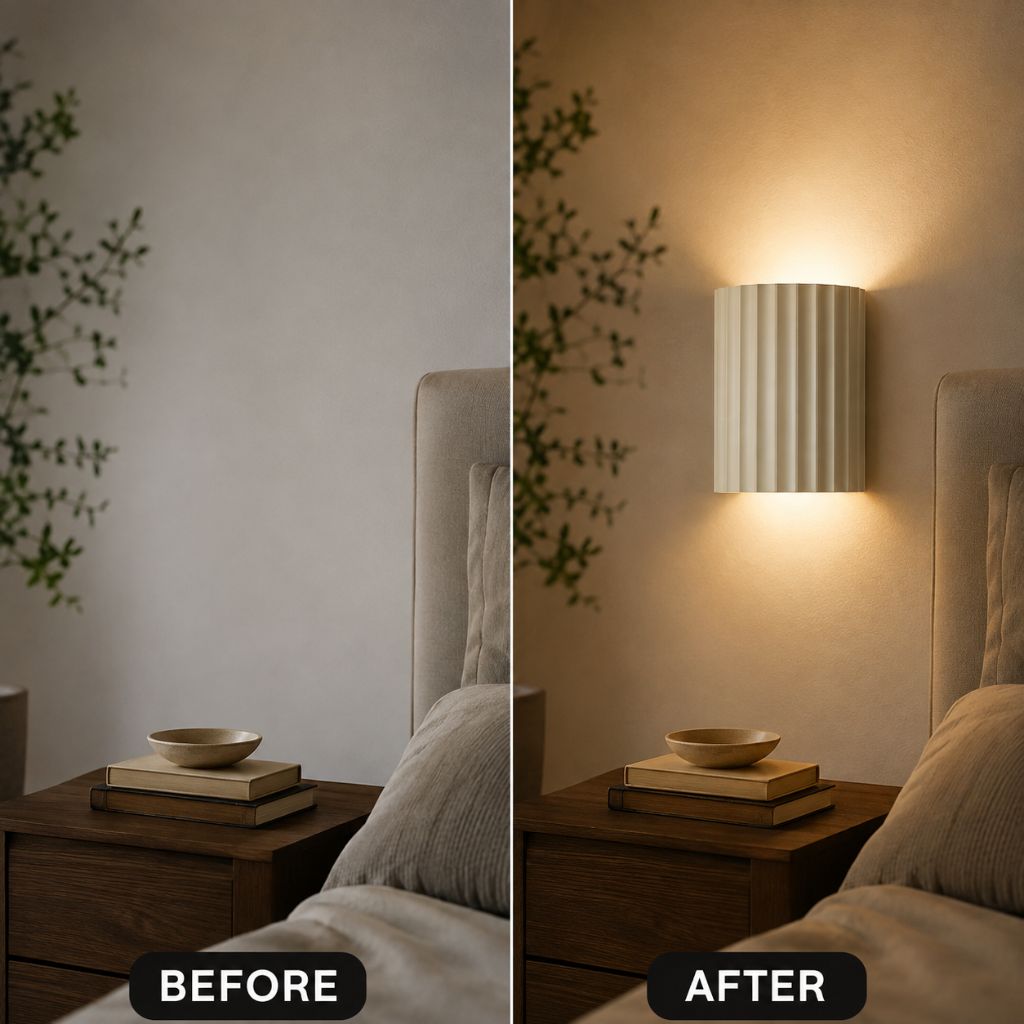 Wandlamp Geribbeld Hars G9 Pastellicht Omhoog Omlaag Verlichting Gangen Slaapkamer Trappenhuis Kinderkamer