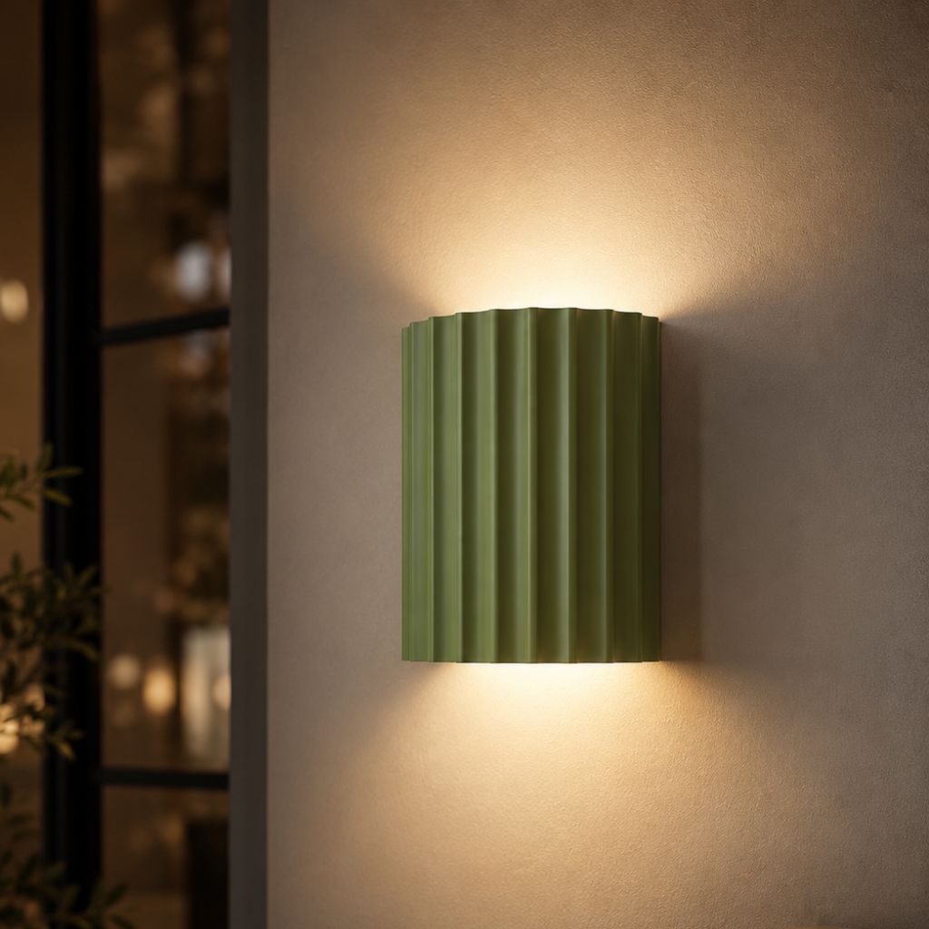 Wandlamp Geribbeld Hars G9 Pastellicht Omhoog Omlaag Verlichting Gangen Slaapkamer Trappenhuis Kinderkamer