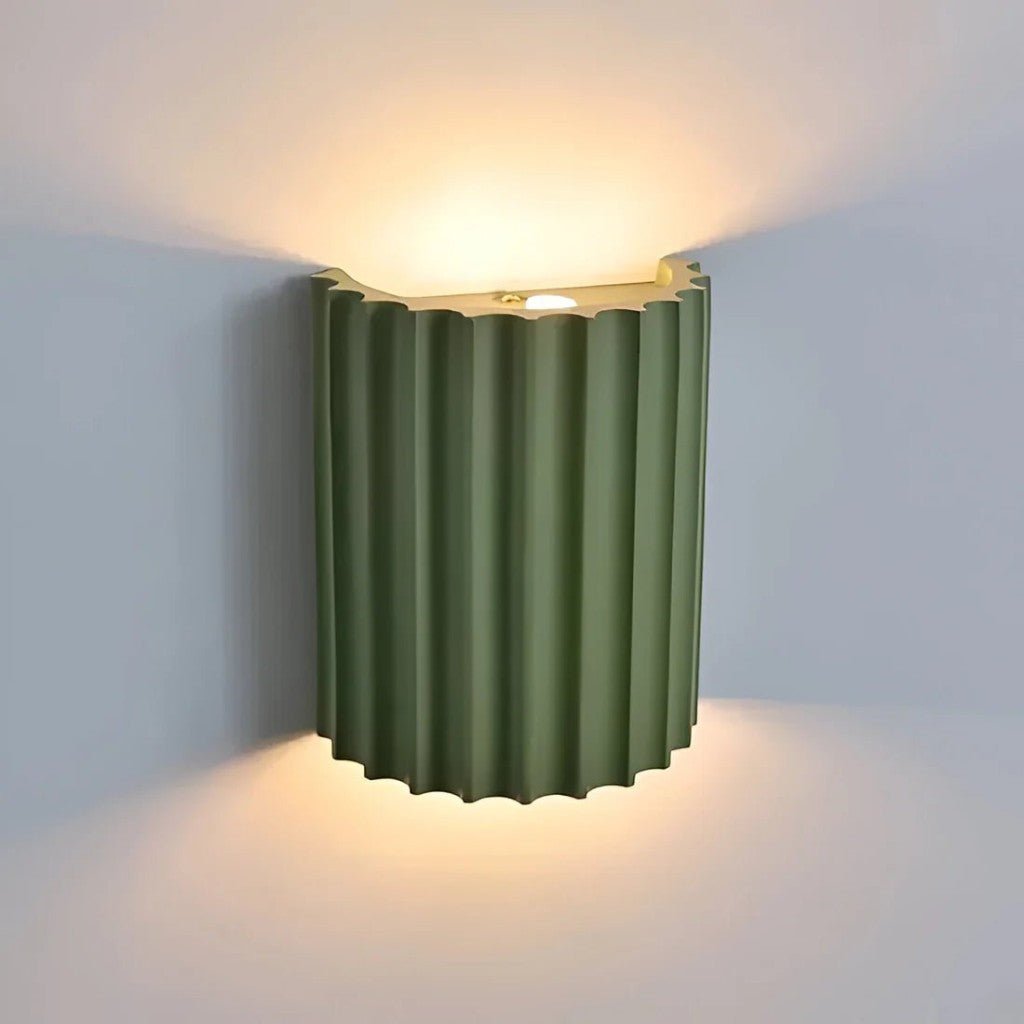 Wandlamp Geribbeld Hars G9 Pastellicht Omhoog Omlaag Verlichting Gangen Slaapkamer Trappenhuis Kinderkamer