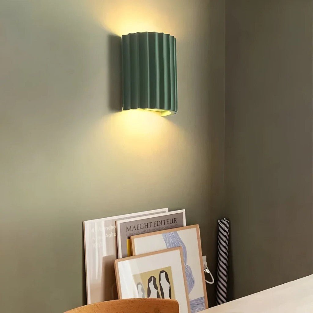 Wandlamp Geribbeld Hars G9 Pastellicht Omhoog Omlaag Verlichting Gangen Slaapkamer Trappenhuis Kinderkamer