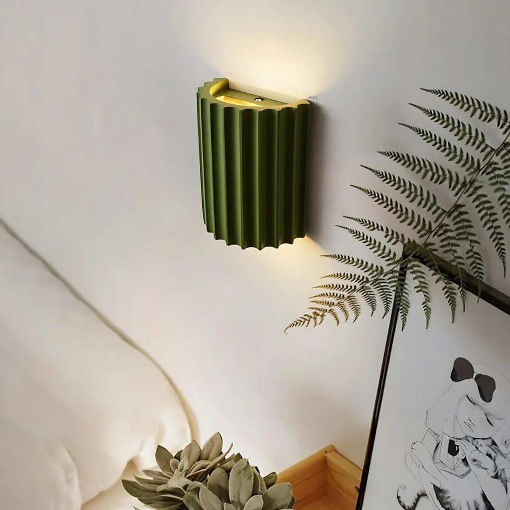 Wandlamp Geribbeld Hars G9 Pastellicht Omhoog Omlaag Verlichting Gangen Slaapkamer Trappenhuis Kinderkamer