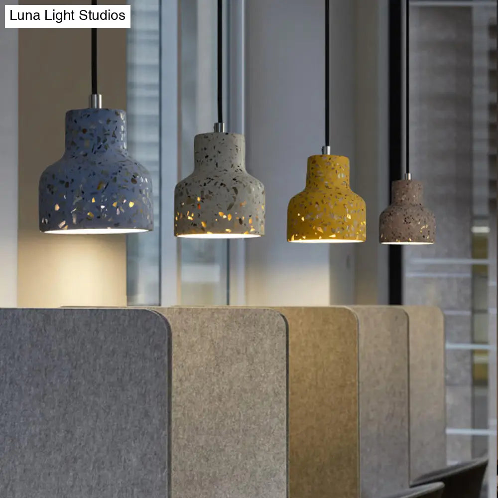 Hanglamp Terrazzo Cement Eettafel Verlichting Industrieel Design Pendellamp E26 E27 Fitting Noordse Stijl