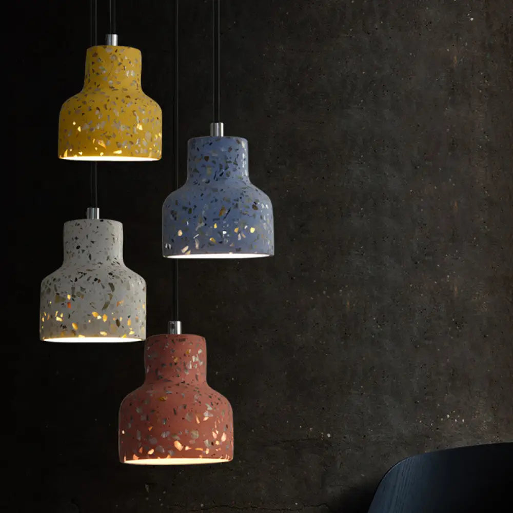 Hanglamp Terrazzo Cement Eettafel Verlichting Industrieel Design Pendellamp E26 E27 Fitting Noordse Stijl
