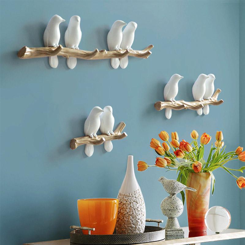 Decoratieve Wandhaak met Vogelontwerp - Harskunst voor Hal, Slaapkamer en Badkamer - Stijlvolle Opbergoplossing met Natuurlijke Charme