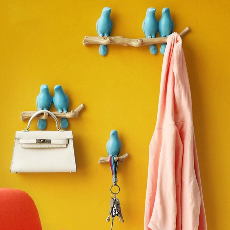 Decoratieve Wandhaak met Vogelontwerp - Harskunst voor Hal, Slaapkamer en Badkamer - Stijlvolle Opbergoplossing met Natuurlijke Charme