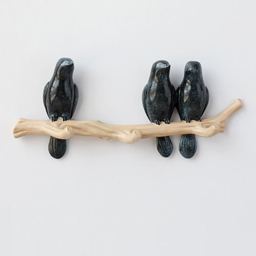 Decoratieve Wandhaak met Vogelontwerp - Harskunst voor Hal, Slaapkamer en Badkamer - Stijlvolle Opbergoplossing met Natuurlijke Charme