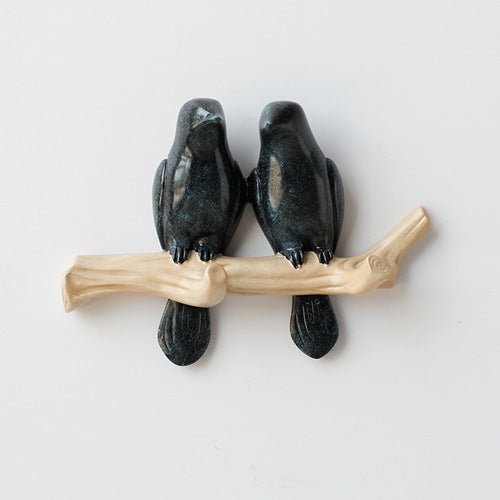 Decoratieve Wandhaak met Vogelontwerp - Harskunst voor Hal, Slaapkamer en Badkamer - Stijlvolle Opbergoplossing met Natuurlijke Charme