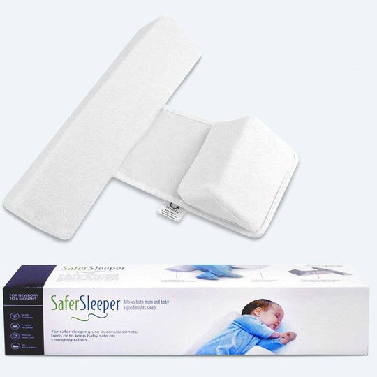 Baby Zijslaap Positiekussen - Driehoekig Antirol Kussen met Verstelbare Breedte - Zacht Memory Foam - Ademend & Wasbaar - Voor Pasgeborenen tot 12 Maanden