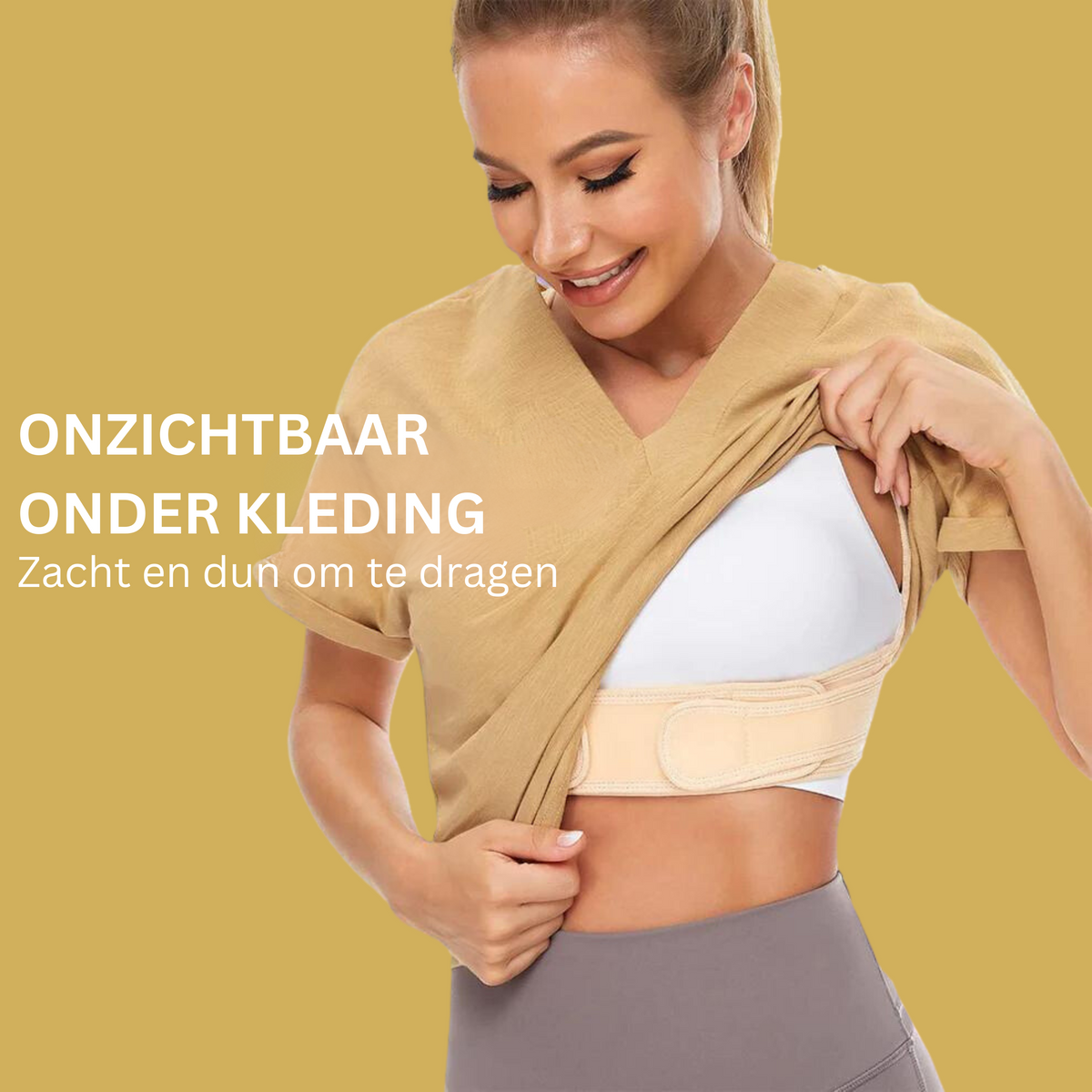 Corrigerend Rugsteun Vest - Onzichtbaar Ondergoed voor Rechte Houding en Verlichte Nek-, Schouder- en Rugpijn | Ademend Comfort voor Dagelijks Gebruik