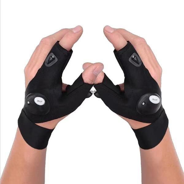 LED Vingerhandschoen met Licht Rechts Links Set voor Klussen Kamperen Vissen Fietsen Autoreparatie Handsfree