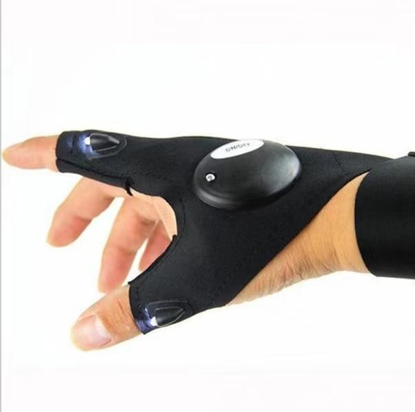 LED Vingerhandschoen met Licht Rechts Links Set voor Klussen Kamperen Vissen Fietsen Autoreparatie Handsfree