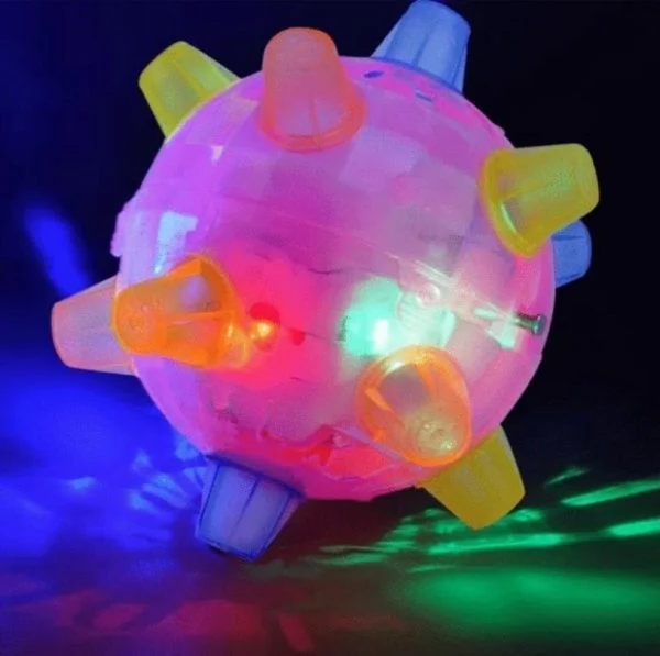 Interactieve Springbal met LED Licht voor Honden Beweging Hersentraining Speelgoed Thermoplastisch Rubber