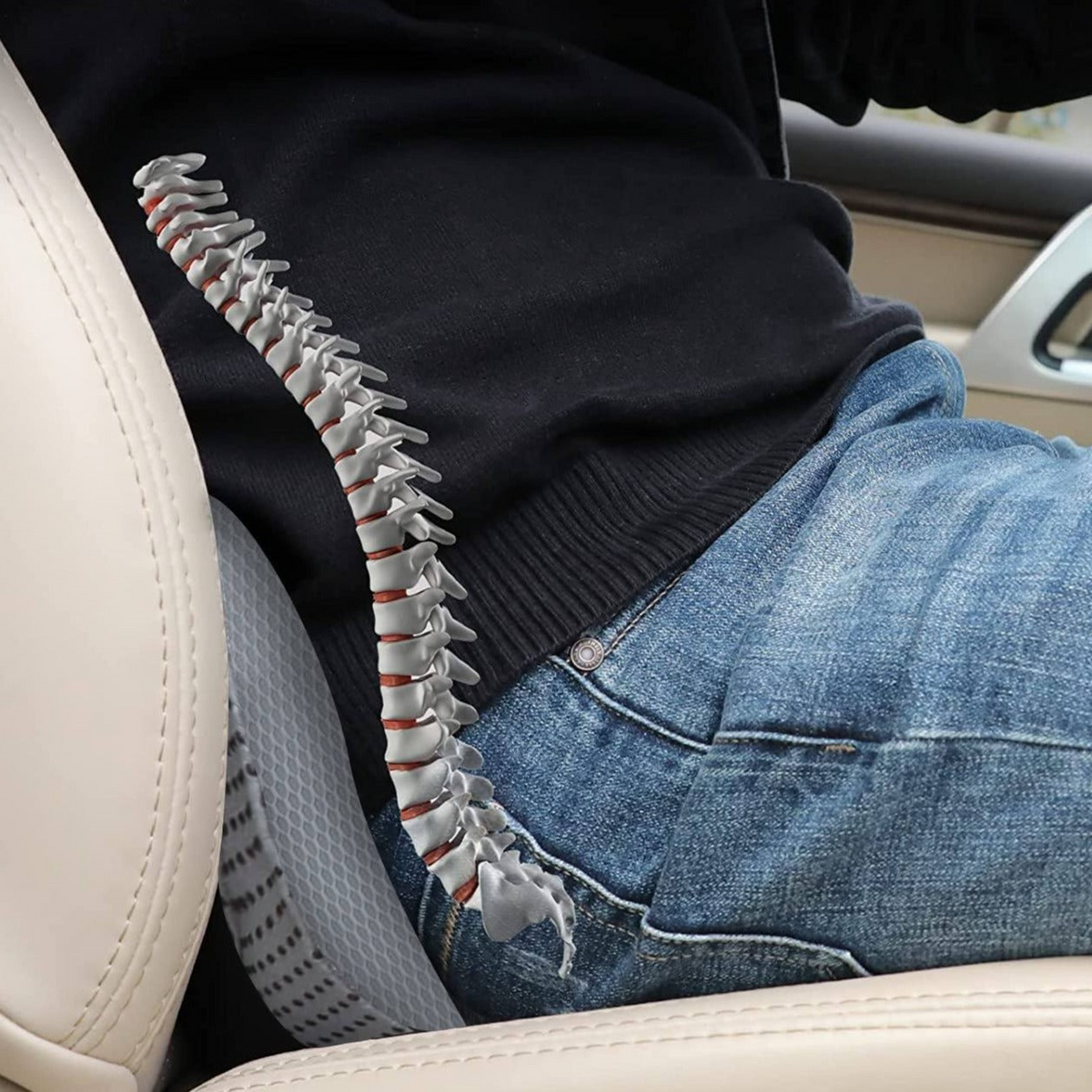 Ergonomische Zitverhoger voor Auto met Memory Foam voor Optimaal Rijcomfort Ondersteuning en Verbeterd Zicht