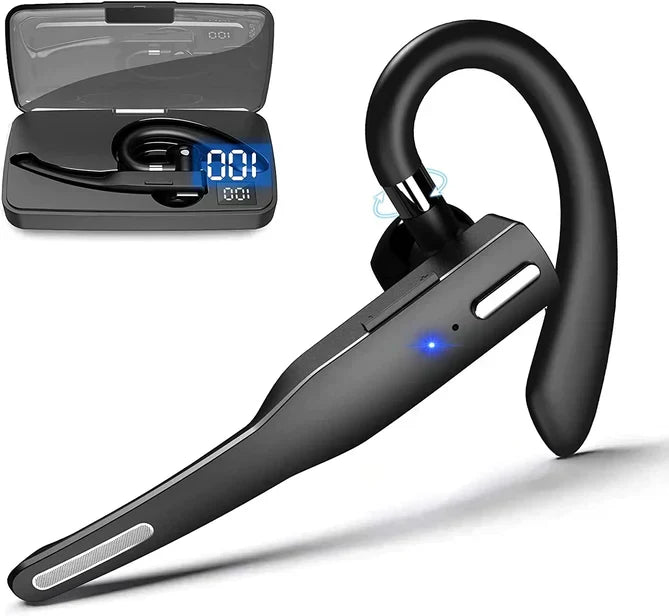 Bluetooth Headset 5.1 Dual Microfoon Ruisonderdrukking 25 Uur Gesprekstijd Draadloos Oortje Handsfree Bellen Truckers Chauffeurs Teams Skype CVC8.0