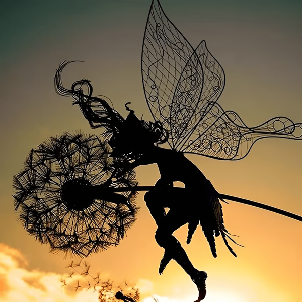 Metalen Feeën Tuinbeeld Set Weerbestendig Decoratie Tuin Terras Bloempot Sierlijk Sculptuur Fantasy Ornament