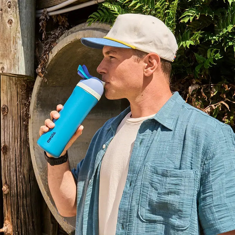 Roestvrijstalen Waterfles 710ml met FreeSip Spout - Lekvrij & 24u Koud - Ideaal voor Sport & Reizen