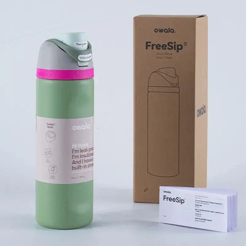 Roestvrijstalen Waterfles 710ml met FreeSip Spout - Lekvrij & 24u Koud - Ideaal voor Sport & Reizen