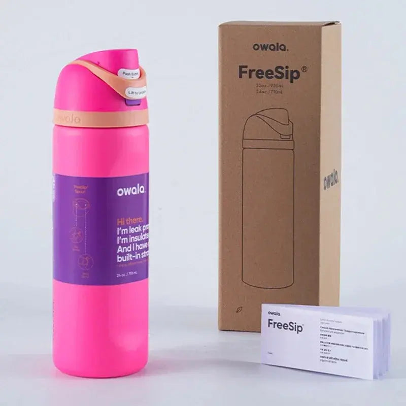 Roestvrijstalen Waterfles 710ml met FreeSip Spout - Lekvrij & 24u Koud - Ideaal voor Sport & Reizen