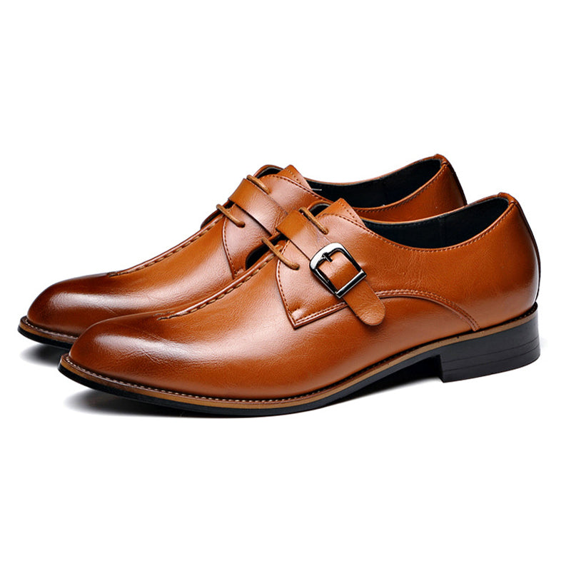 Klassieke Herenschoenen Leer Chocoladebruin Oxford Stijl Waterdicht Krasvast Duurzaam Elegante Look Business